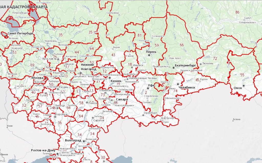 Карта росреестра оренбургской области